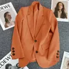 Frauenanzüge 2024 Frauen Blazer Mode koreanischer Frühling Herbst Herbst Langarm Elegante Blazer Lady Lady Single Breasted Jackets Mantel weiblicher Anzug Tops