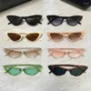 Lunettes de soleil Fashion Cat Eye for Men Femmes Couleurs de bonbons Small Frame Glasse de soleil Classic Triangle Eyeglass Outdoor UV400