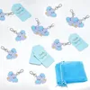 Party Favor 90pieces Baby Shower Return pour les invités Elephant Keychain with Organza Bag A0KF