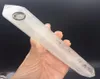 1pcs natural clear Crystal Point Wand pipe white quartz Gemstone smoking pipe Healing with 1PCS Metal Filters and 1 cleaning brush9008248