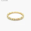 Vlove Engagement Anneau Moisanite Chaîne cubaine 9k 10k 14K 18K Baguette Round Diamond Milgrain Milgrain Full Eternity Ring Jewelri D