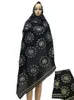 Ethnische Kleidung neueste afrikanische Frauen 100% Baumwollschal muslimische Frauen Hijab -Schals großer Größe Baumwollschal für Tücher Gebet SHAWLSHB019 T240510