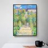 Claude Monet Canvas Wandkunst - Der Künstlergarten im Vheuil -Poster - Kunstdruck - Ölmalerei Reproduktion - Naturbilder kühles Wanddekor für Wohnzimmer Schlafzimmer