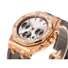 Ceramica superclone top vetro inossidabile orologio da polso inossidabile orologio da uomo in acciaio aaaaa 37mm 26048 designer calibre apf designer meccanici femminile b244