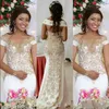 Gold Embroidery Beaded White African Wedding Dresses 2022 Boat Neckline Short Sleeve Mermaid Special Occasion Dress Party Wedding Recep 2527