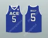 Custom nay mens Youth / Kids Breezy 5 Ace Family Charity Blue Basketball Jersey Top cousé S-6XL