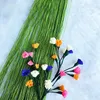 Flores decorativas 50pcs acessórios artificiais de buquê de arame floral na cor da cor da cola de ferro artesanal DIY