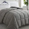 Alpswan Quilt Легкие серые постельные принадлежности в течение всего сезона.