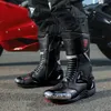 Chaussures de vélo moto de course routière Boots Biker professionnel 2024 Motorbike Long Riding Protective Gear Shift Microfibe Leather Boot