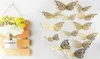 12pcSset Butterfly Wall Stickers 12pcSet 3d Metallic Feel Rooms Fondon d'écran PÊCE DÉCORATION DES MURD