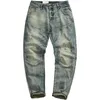 Jeans masculin 3D Patchwork détruire le lavage de lavage denim pour hommes vintage slim fit pantalon droit 24SS y2k jeunesse masculine musicale haute qualité