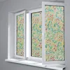 Window Stickers Frosted Privacy Floral Pattern Film Anti Look Self Adhesive Anti-UV Removable Cling Glass Home Decoration