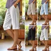 Pantaloni da donna versatili elastica pantaloncini eleganti con tasche laterali per viaggi per le vacanze funzionano dritti a gamba a largo uomo