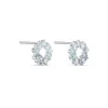 Sailormoon Swarovskis Earring Austrian Crystal Hollow Circular Ring Blue Gradient Crystal Earrings for Women with Diamond Oval Crystal Earrings