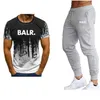 Мужские пластинки новая футболка Добавить брюки дизайнерская одежда Летняя повседневная спортивная одежда для бренда.