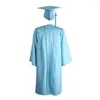 Set di abbigliamento abito di laurea Cap Cap Cap Academic Robe University 2024 Mortarbo di chiusura zip per adulti