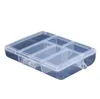 Boîte de rangement transparent en plastique à 6 compartiments portable pour les bijoux Nail Art Container Organisateur