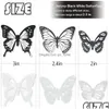 Wall Stickers 36 Pcs 3D Colorf Crystal Butterfly With Adhesive Art Decal Satin Paper Butterflies Baby Kids Bedroom Home Decor Drop D Dhtx9