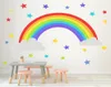 Crianças de varejo fofo Rainbow Star Wall Stickers Decoração de arte Adesivo de parede crianças