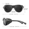 Kdeam Pilot Sunglasses Steam Punk Mirror男性と女性のためのGV400メガネ無料ケース240429