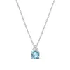 Sailormoon Swarovskis Ожерелье нового продукта Простые одно бриллиант -синие кристаллические ожерелье очаровательное квадратное бриллиантовое синее сверкающее колье Цепь