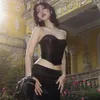Kadın Tankları Seksi Tüp En İyi Zarif Sırtsız İnce Fit mahsulü Kadınlar Yaz bayanlar Kulüp Parti Straplez Camisole Vintage için Yelek