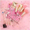 Макияж кисти Sailor Moon Brush Magical Girl 8pcs Set Rose Gold Cardcaptor Sakura Cosmetic с милой розовой сумкой для макияжа Der Del Dhr1p