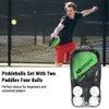 Set di palette di sottaceball in legno di 2 con 4 palline pacchetti paddle sport all'aperto 240507