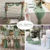 6pack ostduk GASE Bord Runner Rustic Wedding Table Decor 90*300cm Boho Bröllopsmottagning Julbordslöpare 240509