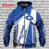 Polaris Racing RZR Snowmobile Fashion Casual Zip Hoodie Top Mens and Womens Spring Autumn Hooded Jacket 240426