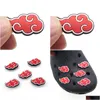 Akcesoria części butów 100pcs czerwony chmur Clog Charms Pvc Charm Buttons Pinsy