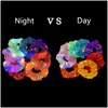 Acessórios para o cabelo LED Bandas luminosas Scrunchies Women Girls Headwear Corda simples Anéis de pulso Rubro