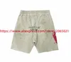 Men's Shorts Washed Sweat Shorts For Men Women Apricot Dissolve Love Drawstring Brches H240508