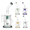 12 -Zoll -Kopfhaut Bong Green Premium Drei Röhrchen Gelenk gemischte Farbe Neo Fab Shisha Water Pipe Glass Bongs mit 14 -mm -Schüssel bereit für die Verwendung von US -Lagerhaus