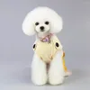 Собачья одежда полосатая одежда для домашних животных щенки милые пижамские собаки хлопковые композиты кошки комбинезон рубашка бесплатно