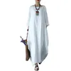 Casual Dresses Long Dress For Women Loose Large Size Sleeve O-Neck Wedding Party Midi Solid Young