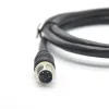 Stecker M12 T-Code-Typ/codierter Schienentransitversorgungsstecker mit Stoppfunktionsleistungadapter