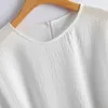 Blouses pour femmes Blouse de soie blanche chinoise pour femme lourde de boucle de vent nationale Produit de chemise sauvage D4203