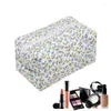Storage Bags Soft Cotton Cosmetic Bag Travel Portable Quilted Zipper Pouch Supplies Organizer For Eyeliner Face Creams