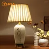 Tafellampen Tuda keramische lamp voor slaapkamer woonkamer bedgebied led nachtstudie bureau huis deoc luxe e27