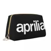 Opbergtassen Aprilia Italië Racing Logo Cosmetische tas Women Fashion grote capaciteit Motocross Make -up Case Beauty Toiletie