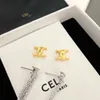 Luxury Celibrand Double Side Designer örhängen för kvinnor 18K Gold Silver Cz Zircon Vintage Aretes Oorbellen Brincos Long Tassel Earring Ear Rings smycken