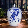 Vase Jingdezhen Blue and White Ceramic Vase General Storage Tank Migang Pickled Cabbage Altar Oraments