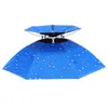 Portable Sun Rain Umbrella Chapeau pliable extérieur Sunshade étanche Camping Camping Fishing Golf Jardinage Headwear Cap Planche Chapeaux Hands Hands Free Free Umbrelas W0195