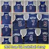 Paris 2024 USA James Stephen Curry Tyrese Haliburton Kawhi Leonard Kevin Durant Anthony Edwards Dream Team Us Mens Blue Basketball Jerseys imprimé 4 5 6 7 8 9 9