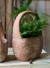 Vases Retro Portable Ciment Flower Pot Green Plant Planting Dispied Garden Courtyard Villa Creative Decoration Ethnic Style