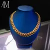 AM Jewelry Hip Hop Nacellack 10K 14K 14Mm Miami Real Gold Cuban Men's Chain