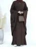 Ethnische kleding Ramadan Khimar Abaya Dubai Saoedi -Arabië Turkije Islam Moslim bescheiden jurken Gebedkleding voor vrouwen Ka Robe Femme Musulmane T240510