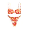 Costumi da bagno femminile a vita alta girasole in bikini stampa fiore costiera da bagno tronchi da nuoto a 2 pezzi più dimensioni per le donne alla ragazza