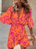 Robes sexy urbaines Robe d'été pour femmes 2024 Nouvelle chauve-fleur chauve